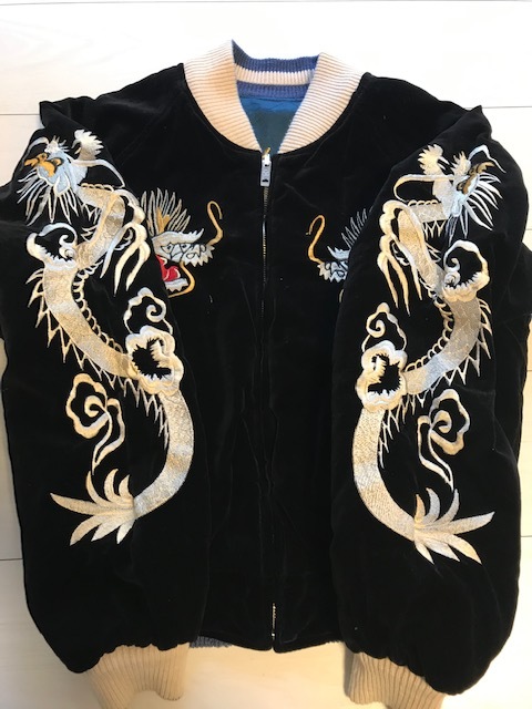 大虎タイガーフェイス＆黒別珍白リブ！リバーシブル富士山昇り龍サテン