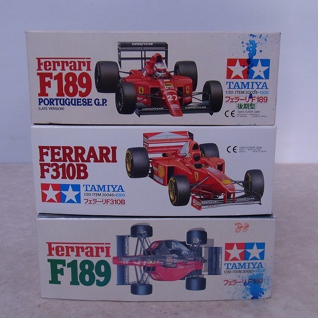 タミヤ　TAMIYA フェラーリ　FERRARI f189 未組立 未組立 タミヤ 1/20 フェラーリ F189/後期型/F310B 計3個set TAMIYA