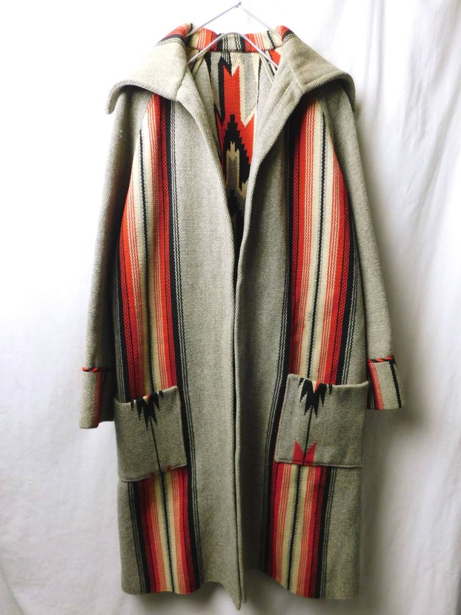 60s 70s Vintage チマヨジャケット 幾何学 ウール ネイティブ 60s