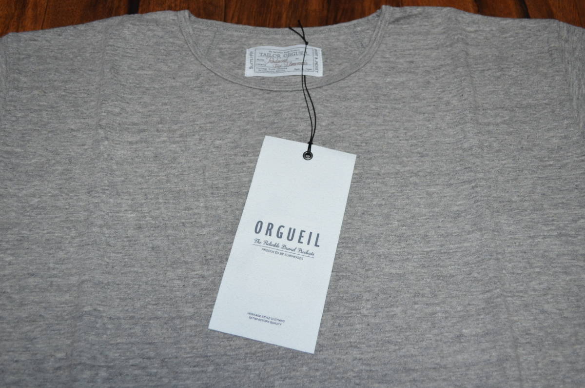 ●新品！オルゲイユORGUEILクルーネックTシャツ グレー サイズ2 タグ付き ORGUEIL オルゲイユ 半袖|クルーネック|Tシャツ『Crew スラブコットン 最高級 メルカリ