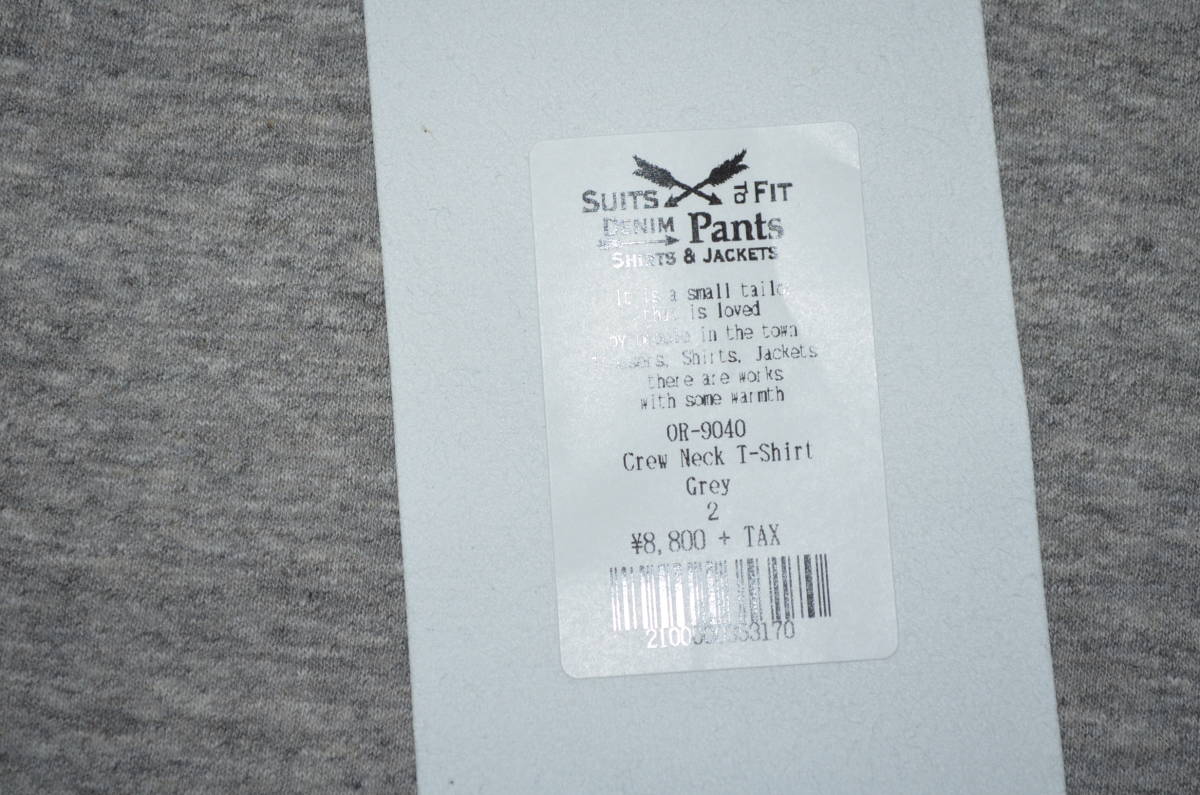 ●新品！オルゲイユORGUEILクルーネックTシャツ グレー サイズ2 タグ付き ORGUEIL オルゲイユ 半袖|クルーネック|Tシャツ『Crew スラブコットン 最高級 メルカリ