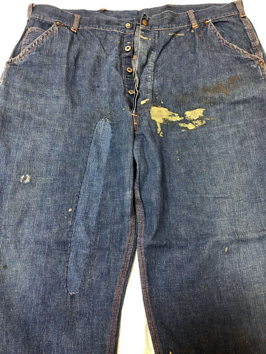 30s バックルバック デニム ワークパンツ ビンテージ ヴィンテージ 