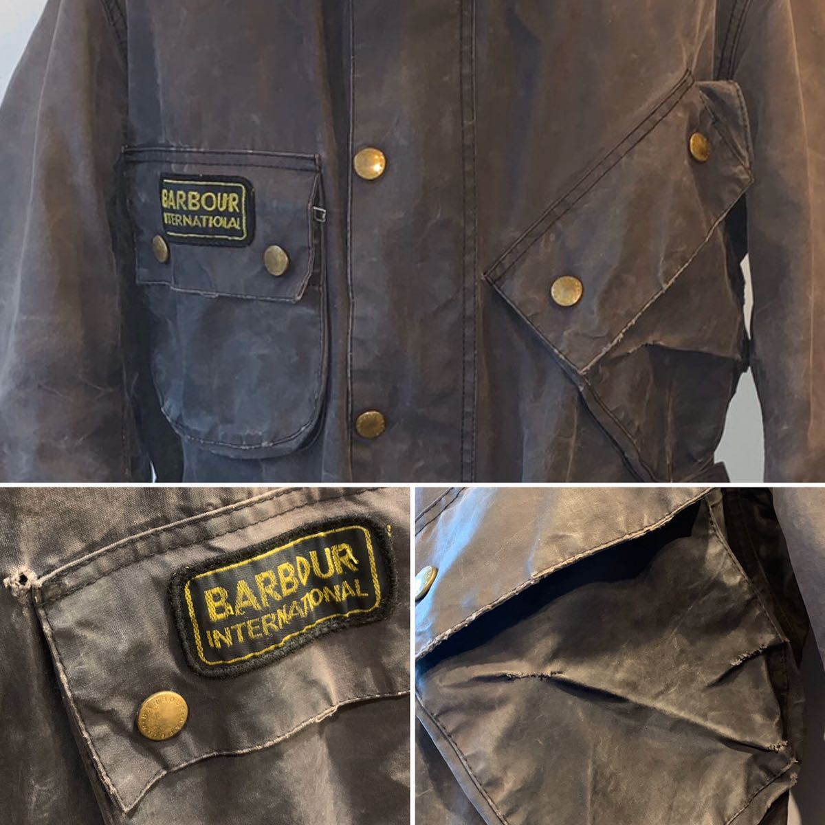 Barbour Jacket International Vintage UK INTERNATIONAL - バブアー 