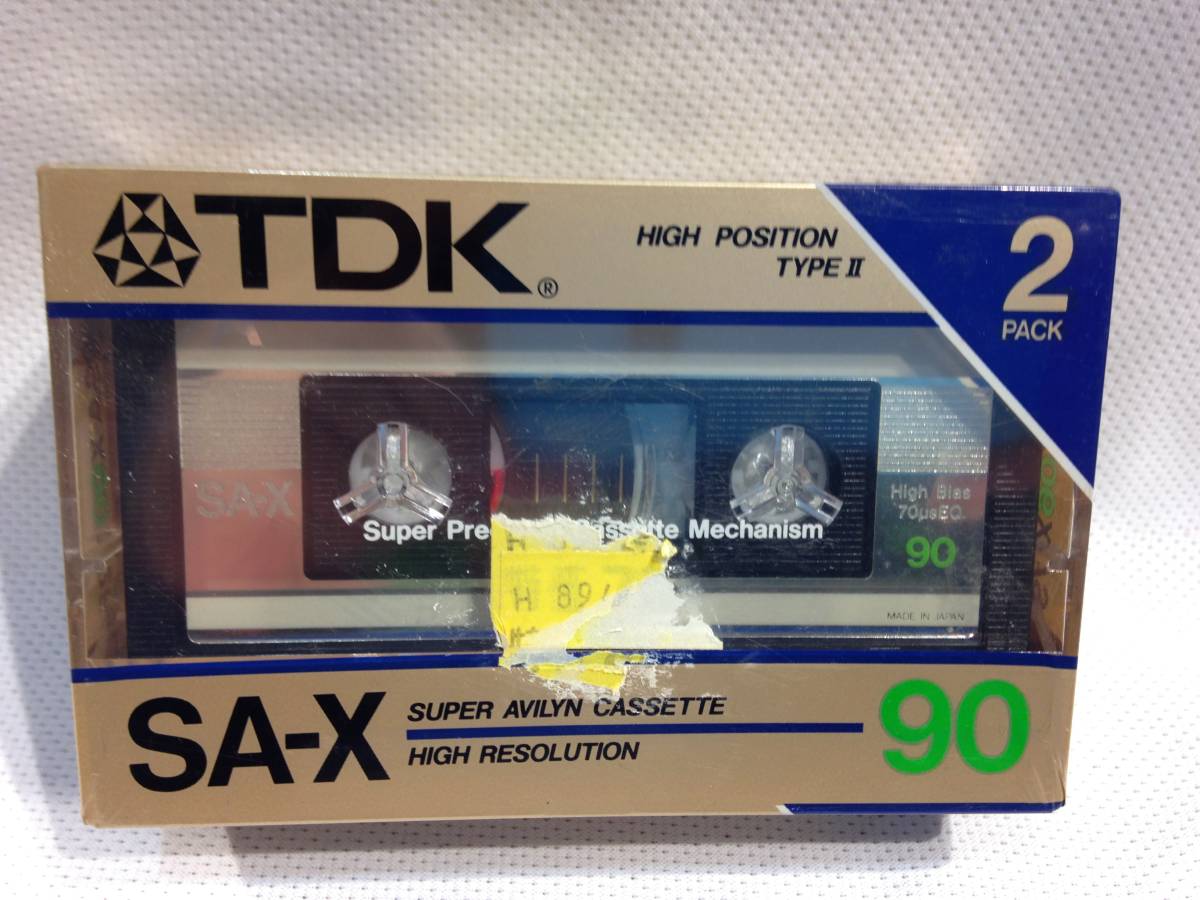 当時物 カセットテープ 未使用品 レア □z807□レア・未開封□TDK SA-X 90 ハイポジションTYPEⅡ 2PACK