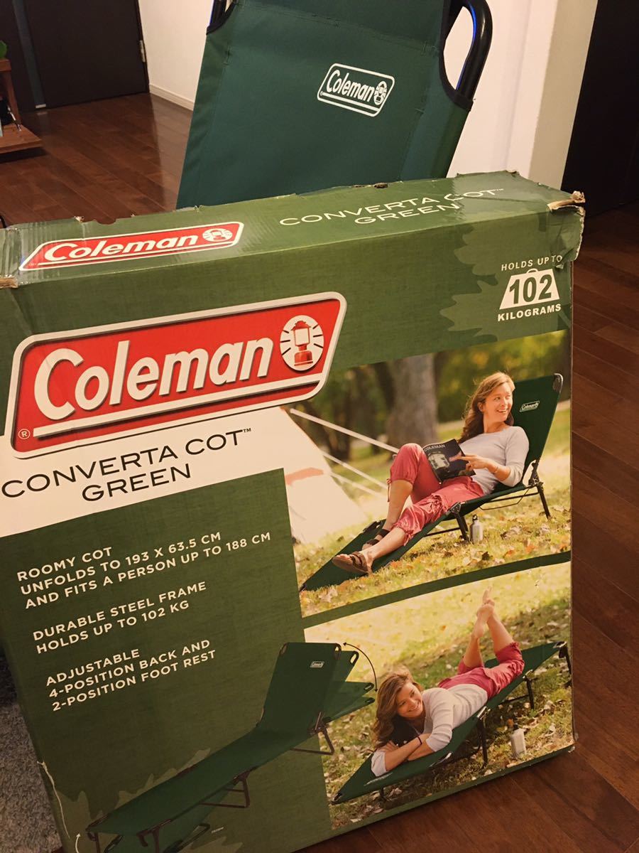全国無料，正規品 Coleman converta cot コンバータ コット グリーン キャンプ アウトドア グランピング コールマン(コールマン)｜売買されたオークション情報、yahooの商品情報をアーカイブ公開 - オークファン コールマン