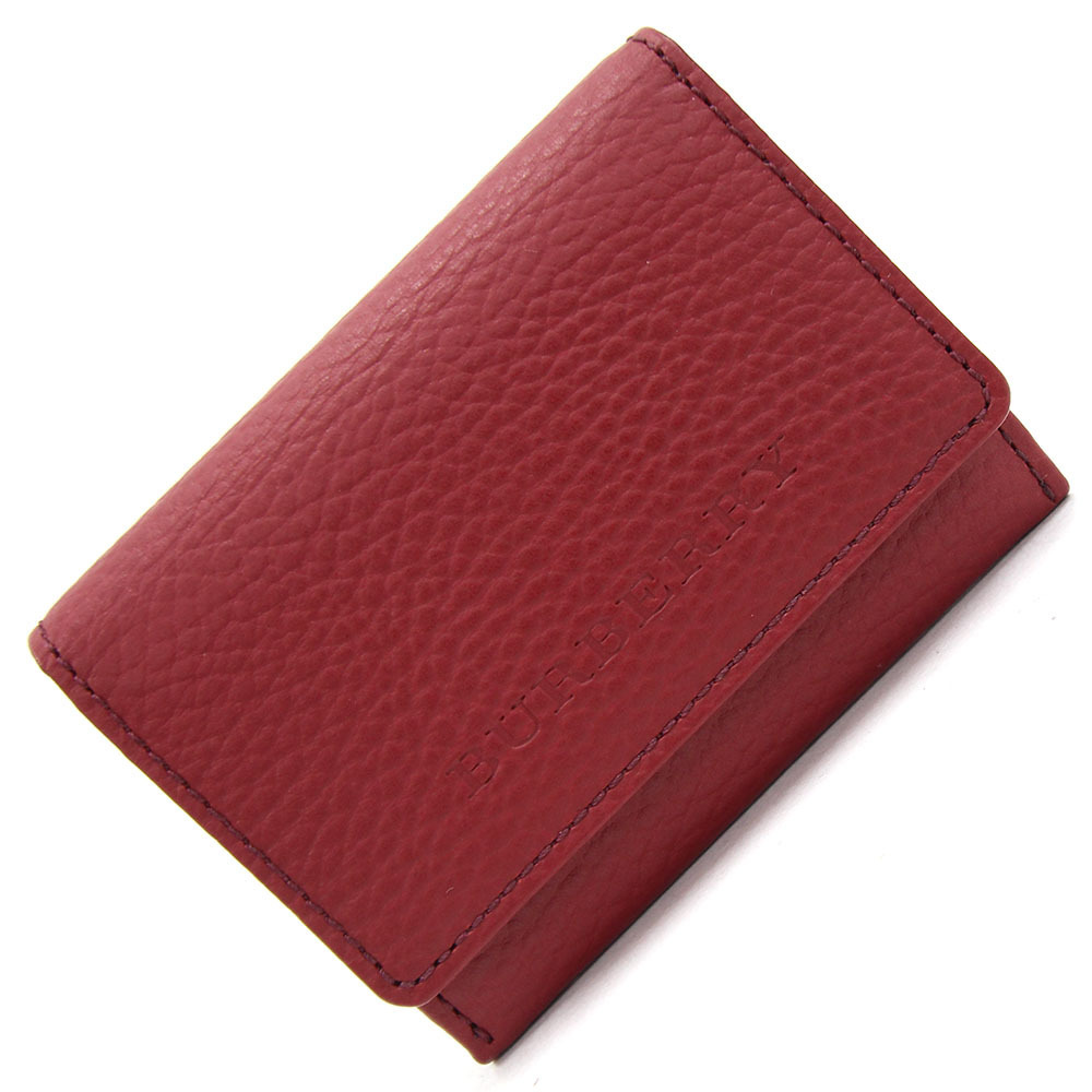 バーバリー レザー カードケース 本革 BURBERRY（レッド⁄赤色系）の