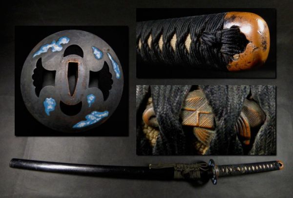 B-86 拵え　柄　柄前　縁頭　目貫　武具　刀装具　骨董品　美術品　工芸品　日本 刀装具 武具 縁頭 拵え 柄 日本刀 目貫 刀剣 M35 鍔 模造刀 日本