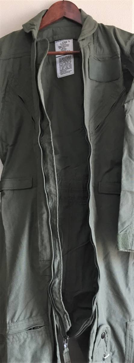 女性用耐炎フライトスーツ　CWU-27/P　セージ色　サイズ32WR　バーコードタグ付新品　米軍_5