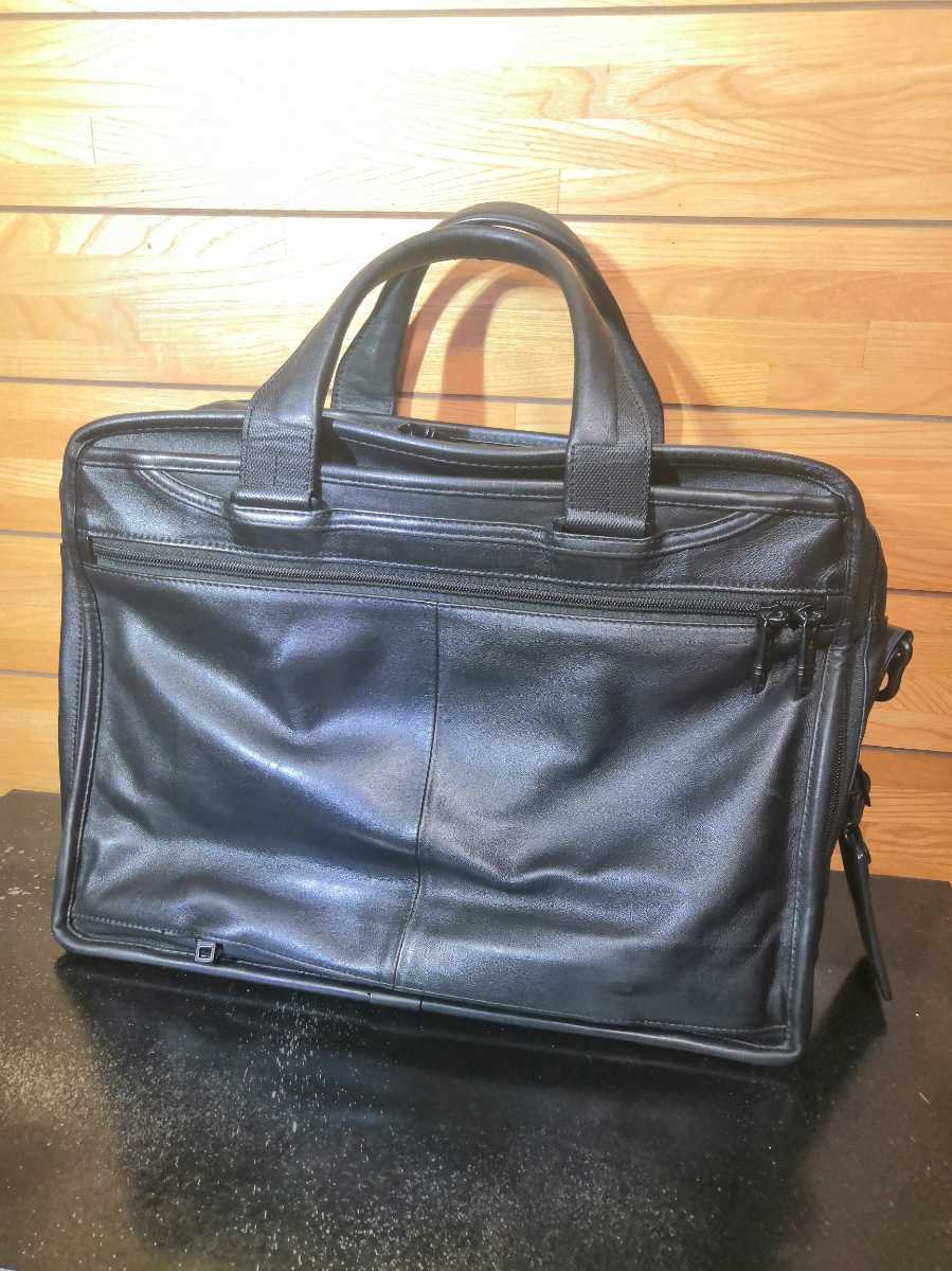 美品□TUMI□96141D2□オールレザー□ブリーフケース□ビジネスバッグ 