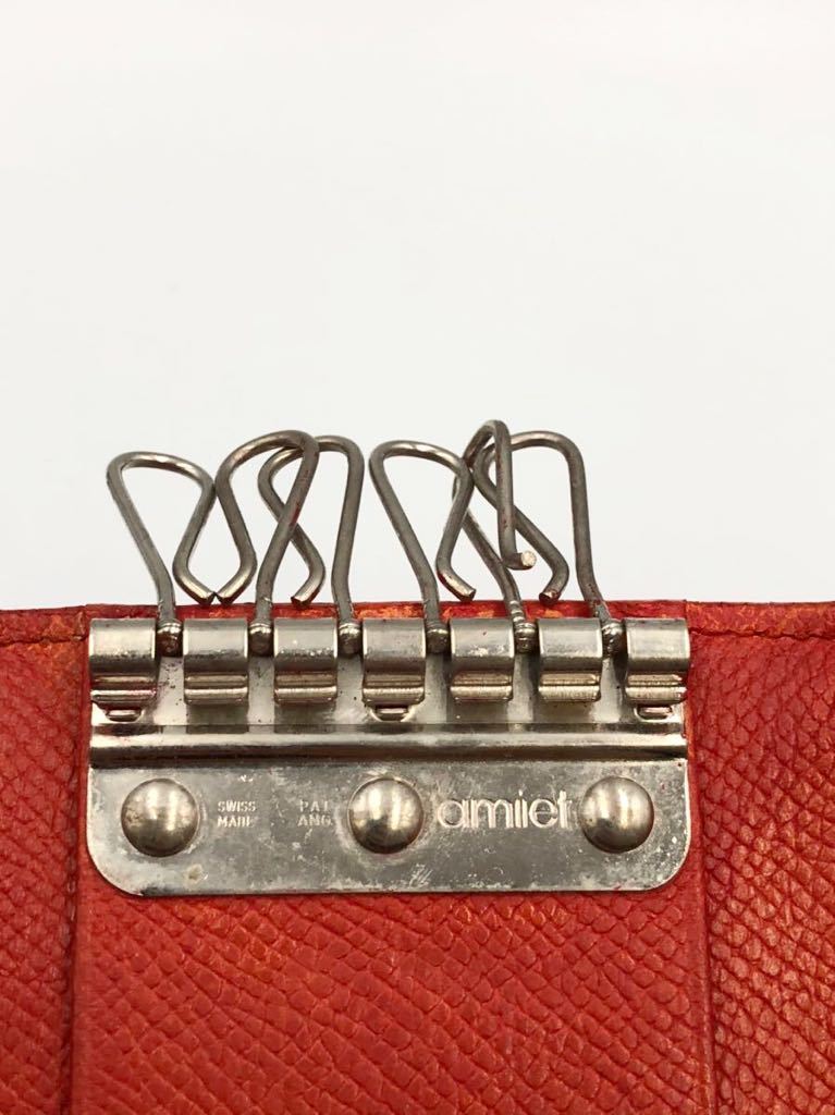 カミーユフォルネ キーケース オレンジ 美品 camille fournet VERSO