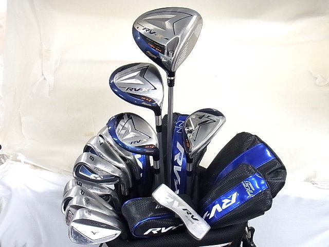 低価，定番人気 ミズノ MIZUNO RV-X 12本セット R メンズフルセット キャディバックなし 1円(セット)｜売買されたオークション情報、yahooの商品情報をアーカイブ公開 - オークファン 男性右きき用