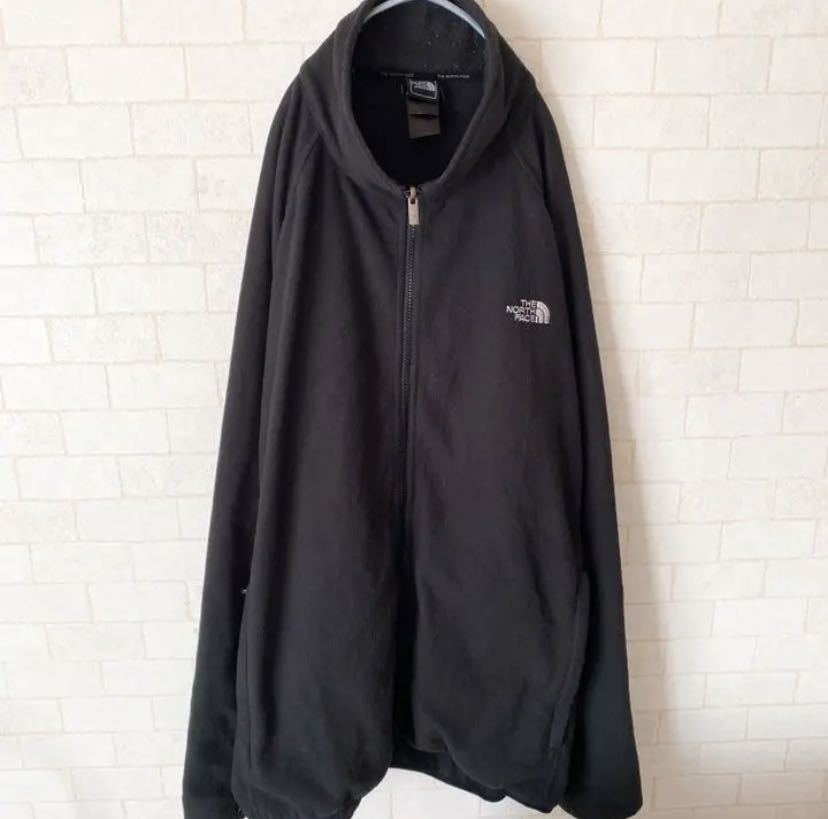 【送料無料 １円スタート】THE NORTH FACE ノースフェイス フリース ジャケット ワンポイント ブルゾン 古着 90s_2