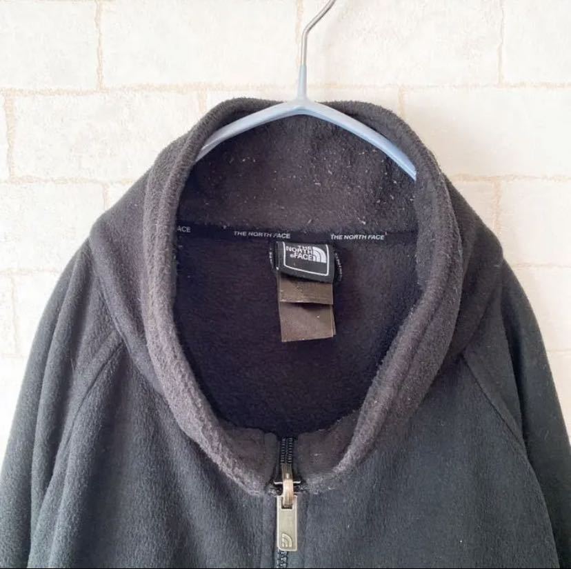 【送料無料 １円スタート】THE NORTH FACE ノースフェイス フリース ジャケット ワンポイント ブルゾン 古着 90s_3