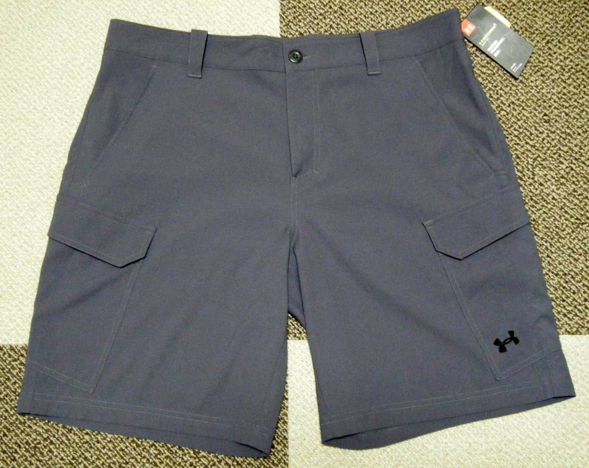 人気定番，新作登場 アンダーアーマー UNDERAMOUR Fish Hunter Cargo Shorts ゴルフ用高機能ハーフパンツ グレー色 W 96㌢/38in 撥水/ストレッチ機能(94cm～)｜売買されたオークション情報、yahooの商品情報をアーカイブ公開 - パンツ、スラックス