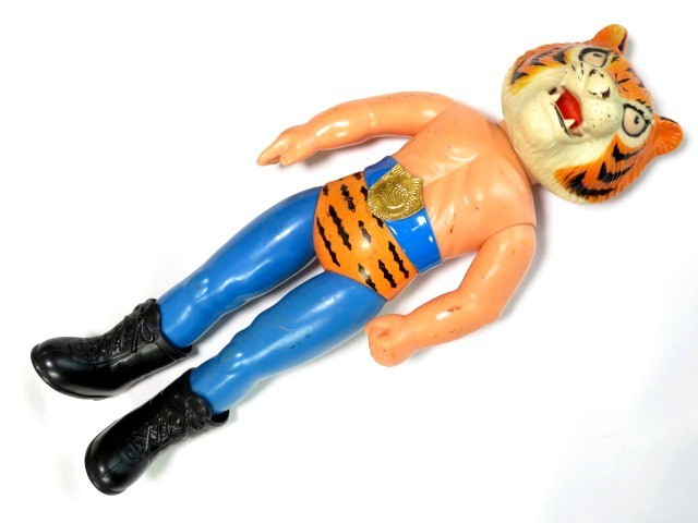 昭和当時物□ 中嶋製作所 面取れ タイガーマスク ソフビ