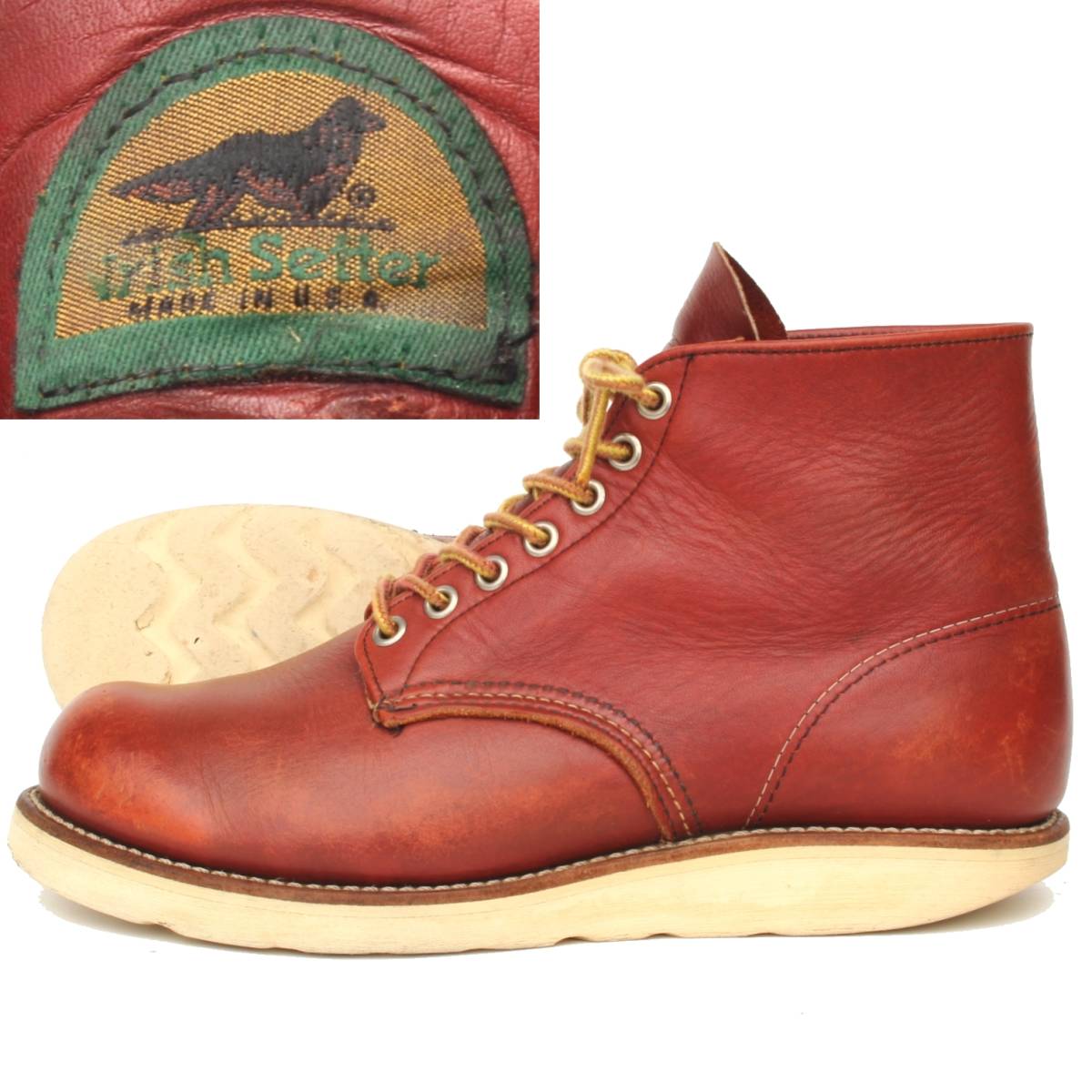 RED REDWING アイリッシュセッター 半円犬タグ 7D WING(レッドウィング