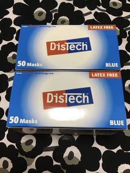 MEDICOM DisTech 50Masks BLUE×2=100 感染予防用マスク ブルー 50枚×2箱=100枚 ①(マスク)｜売買され ...
