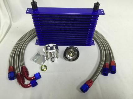 【100%新品，限定SALE】 オイルクーラー キット 移動式 AN10 15段 ブルーコア メッシュホースタイプ センサー取出口付 汎用品 油温対策 油温 油圧(インタークーラー、オイルクーラー)｜売買されたオークション情報、 日産用