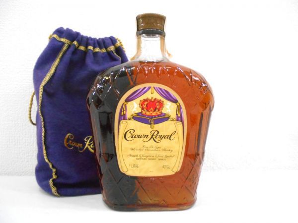 【超激得，本物保証】 古酒 Crown Royal クラウン ローヤル Seagram's シーグラム 1979 カナディアン ウイスキー 1000ml 1L 40% 巾着袋 未開栓 A32050N-S(カナディアン)｜売買されたオークション情報、yahooの商品情報をアーカ カナディアン