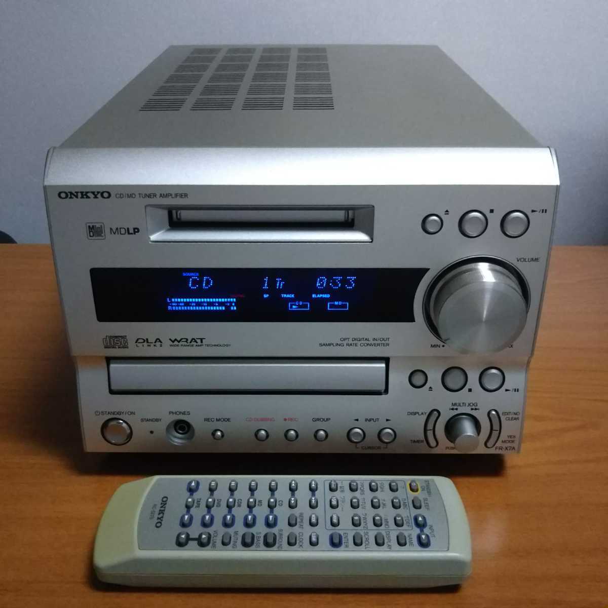 CD/MDピック新 ONKYO FR-X7A CD/MDラジオ/アンプ コンポ MDLP対応 ワイドFM