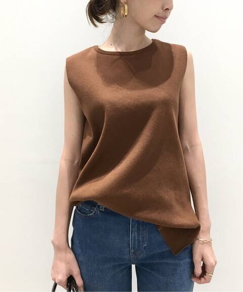 【新作入荷，100%新品】 L&rsquo;Appartementアパルトモン N/S ノースリーブ ニット キャメル(トップス)｜売買されたオークション情報、yahooの商品情報をアーカイブ公開 - オークファン トップス