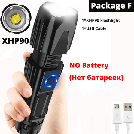 懐中電灯 : 強力 led 軍用 最強 XHP70 爆光 0 xhp70.2 LCD残量表示 充電式 電池式 超高輝度 LED ハンディライト