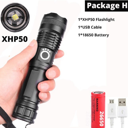懐中電灯 : 強力 led 軍用 最強 XHP70 爆光 0 xhp70.2 LCD残量表示 充電式 電池式 超高輝度 LED ハンディライト