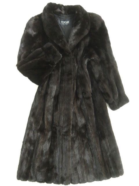 美品▽BLACKGLAMA MINK ブラックグラマ ミンク 本毛皮ロングコート 毛 