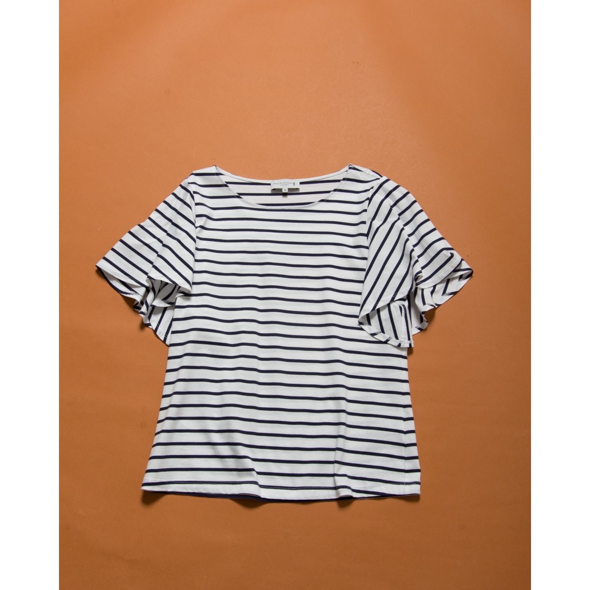 100%新品，新作登場 ゆうパケット◯ MACKINTOSH LONDON フリルスリーブボーダーカットソー コットン100％ フェミニン きれいめ 春夏 白&times;紺 38 g3c061WMN(女性用)｜売買されたオークション情報、yahooの商品情報をアー 女性用