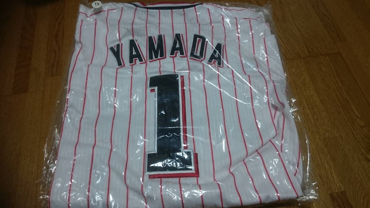 東京ヤクルトスワローズ -山田哲人 山田哲人 2026年最新Yahoo!オークション ユニフォームの中古品 | ユニフォーム 未使用 レプリカ 背番号1番 応援グッズ M SIZE Majestic1山田哲人 レプリカユニホーム(ホーム)1山田 大阪店にある山田哲人選手ユニフォームを集めてみました♬写真多め