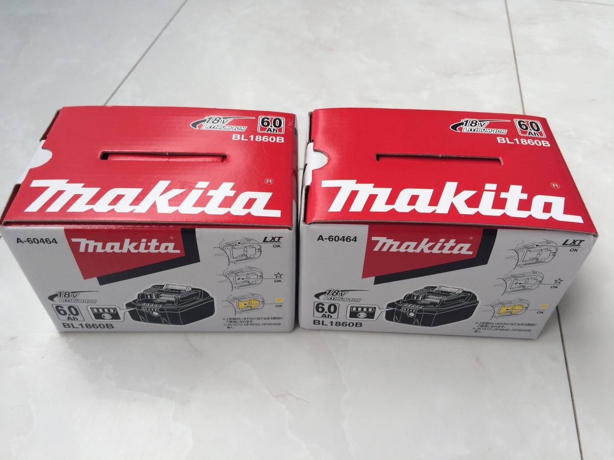 新品 マキタ 純正 リチウムイオンバッテリー BL1860B 6.0Ah 2個セット