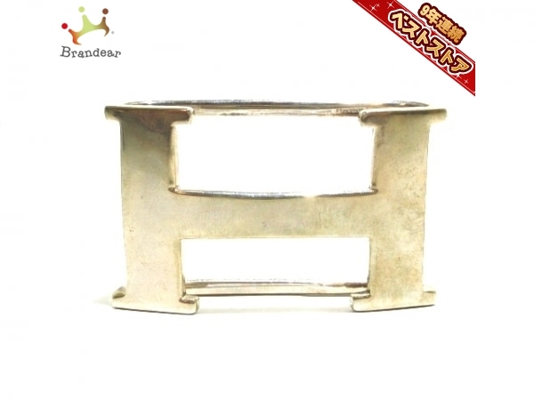 エルメス HERMES スカーフリング - 金属素材 シルバー Hモチーフ