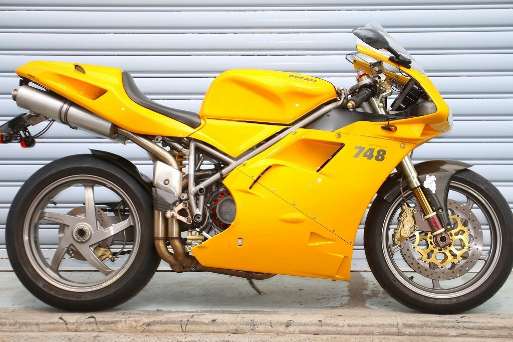 DUCATI 748モノポスト/フルパワー/イエロー/2001年/STMクラッチ/DUCATIパフォーマンス/車検60枚以上掲載/タンブリーニデザイン Ducati 0 1 Video, Specs, 748S