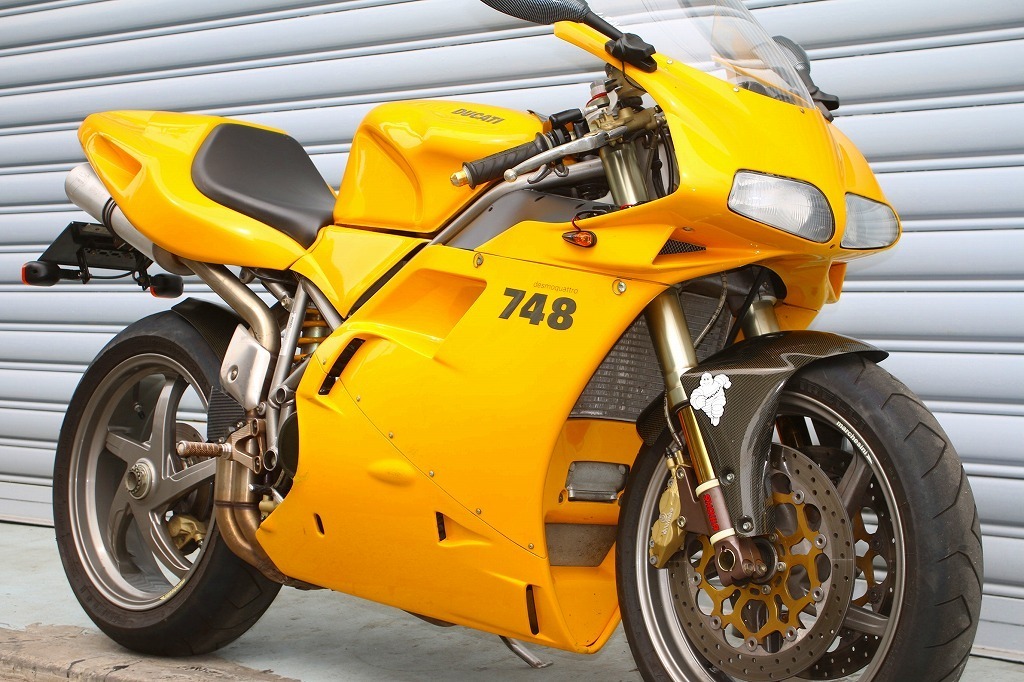 DUCATI 748モノポスト/フルパワー/イエロー/2001年/STMクラッチ/DUCATIパフォーマンス/車検60枚以上掲載/タンブリーニデザイン Ducati 0 1 Video, Specs, 748S