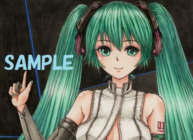 同人 手描きイラスト 初音ミク アペンド Miku Append 手描きイラスト 売買されたオークション情報 Yahooの商品情報をアーカイブ公開 オークファン Aucfan Com