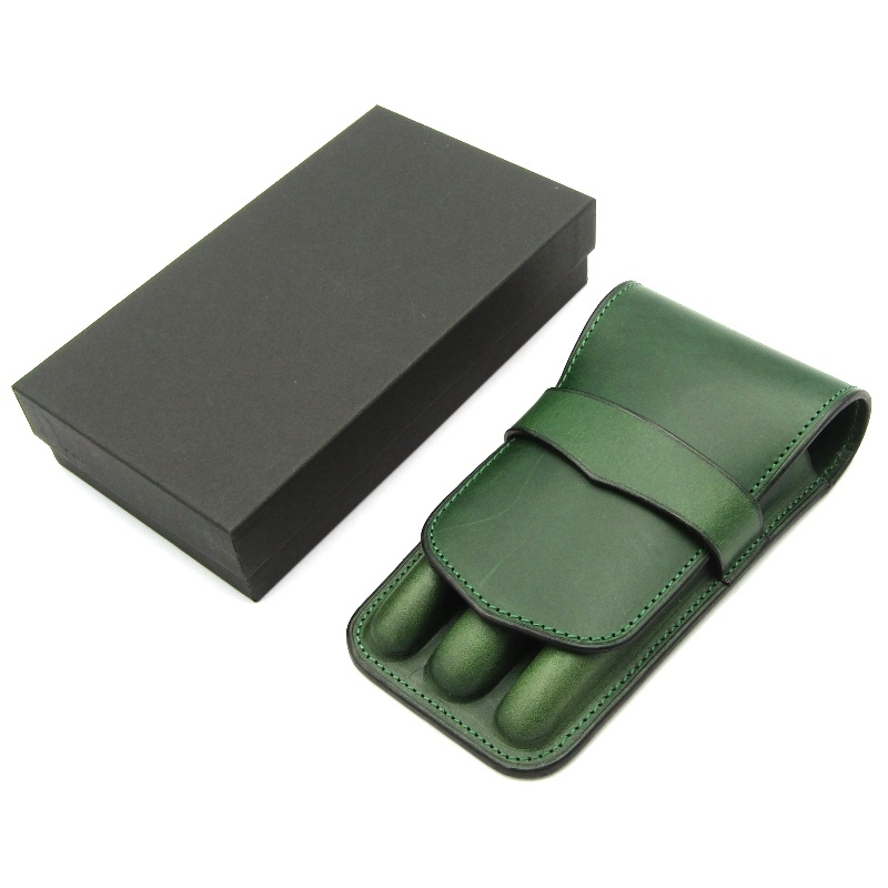 Flathority by Le Bonheur ペンケース 3本入り 緑色 良品 Flathority