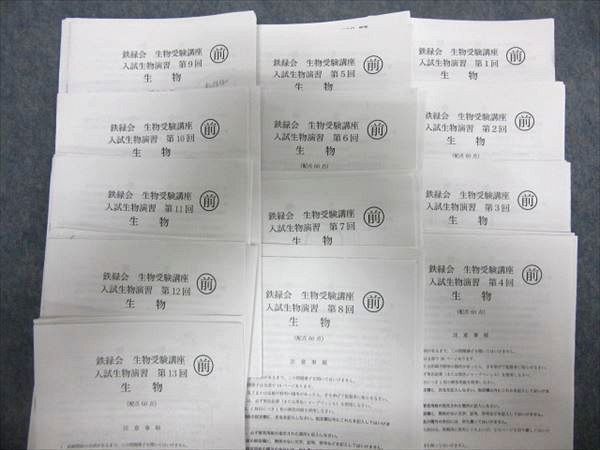 OF13-040 鉄緑会 入試生物Review Book/発展講座/問題集/実力演習等