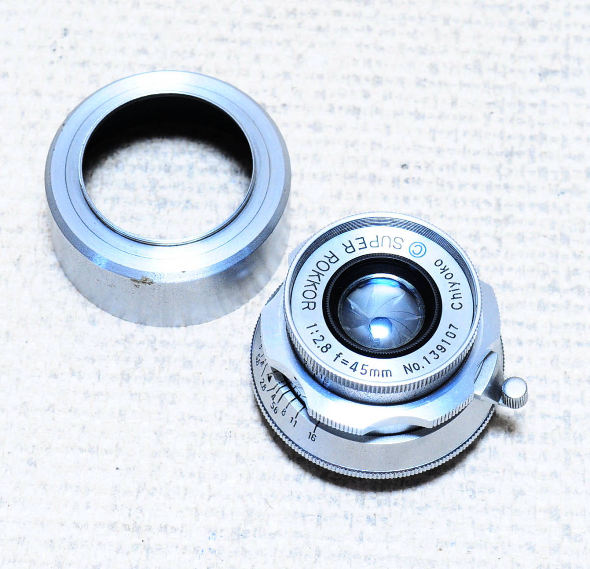 CHIYOKO SUPER ROKKOR 45㎜F2.8 C 梅鉢 難あり 現状