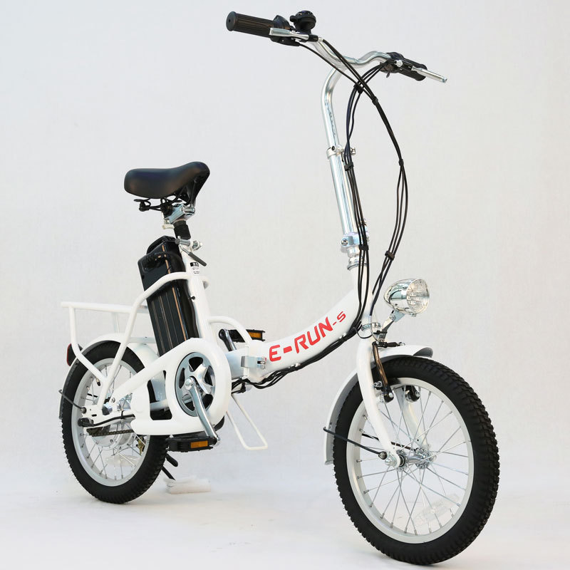 新作，新作登場 ラスト一台 現品のみアウトレット品 7A 軽量リチウムバッテリーフル電動自転車 E-RUNs ホワイト アクセル付きモペット(電動アシスト自転車)｜売買されたオークション情報、yahooの商品情報を 電動アシスト自転車