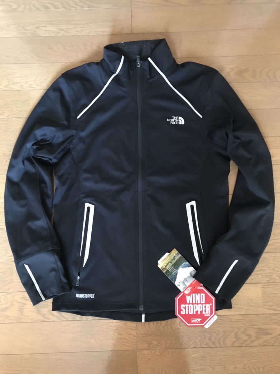 新品正規　THE NORTH FACE USA企画　ゴアテックス社　ウインドストッパーソフトシェルトラックジャケット　USA(S) JPN(M) 黒　直営店購入