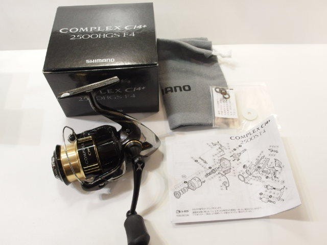 美品 シマノ 13コンプレックス CI4+2500HGS F4 スピニングリール シマノ 13 コンプレックス CI4+ 2500HGS F4 スピニングリール (18073