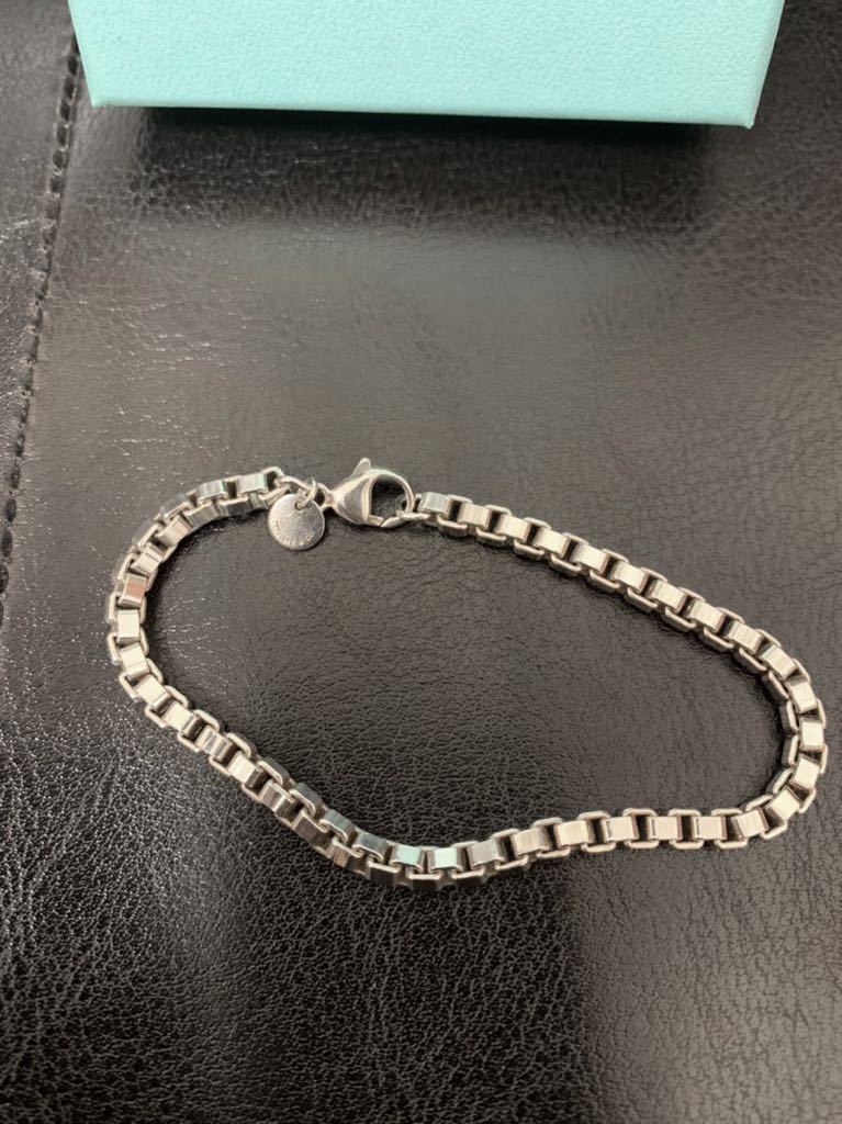 美品 TIFFANY&Co. ティファニー ベネチアン ブレスレット チェーン