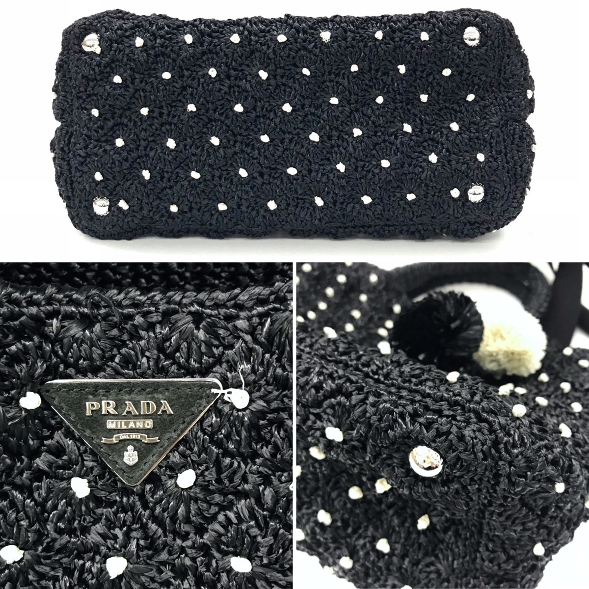 Gカード付◇プラダ PRADA◇カナパ 1BG889 ラフィア 2way トート 