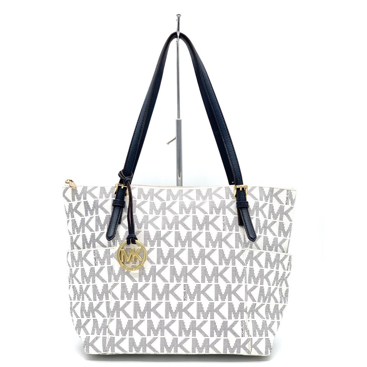 1円 美品 MICHAEL KORS マイケルコース レザー トートバッグ 