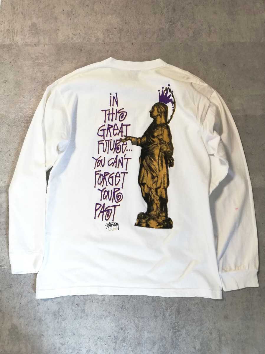 超希少 OLD STUSSY ミラノチャプトオープン記念 Tシャツ ロンT L 白 