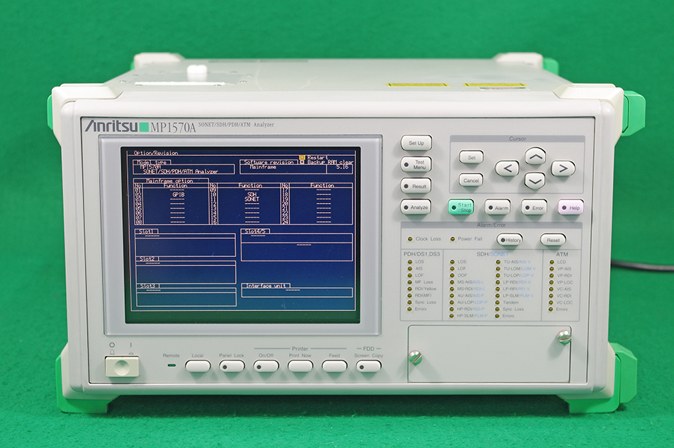 アンリツ SONET/SDH/PDH/ATMアナライザ MP1570A SONET/SDH/PDH/ATM