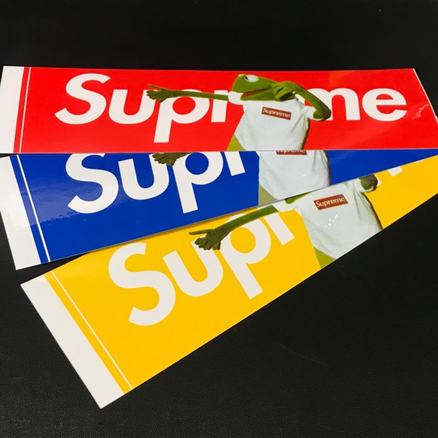 希少 Supreme Kermit Box Logo Sticker カーミット ステッカー 3枚