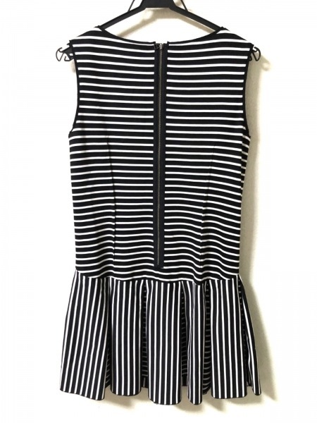 納得できる割引 ランバンオンブルー Lanvin En Bleu サイズ38 M ネイビー 白 レディース ノースリーブ ひざ丈 リボン ワンピース 女性用