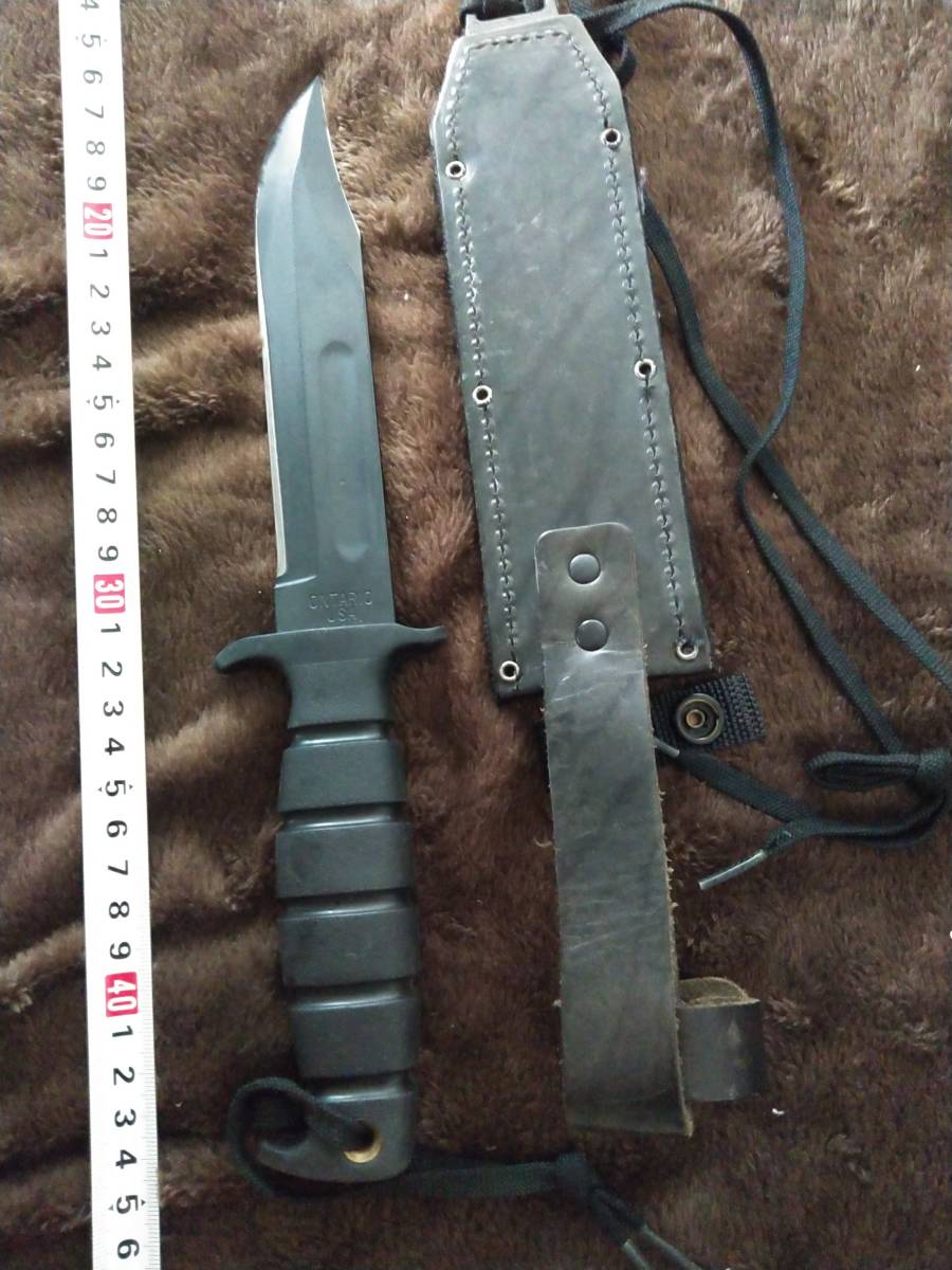 Ontario | SP1-95 eBay Marine Knife USA Spec Plus Black SPEC w&frasl; Sheath PLUS MARINE Aukro