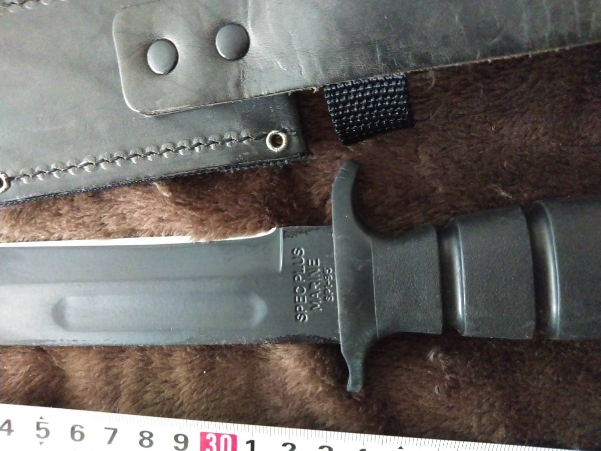 Ontario | SP1-95 eBay Marine Knife USA Spec Plus Black SPEC w&frasl; Sheath PLUS MARINE Aukro